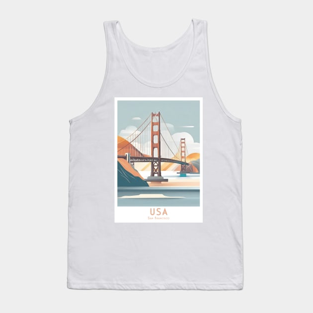 Golden Gate Serenity Tank Top by POD24